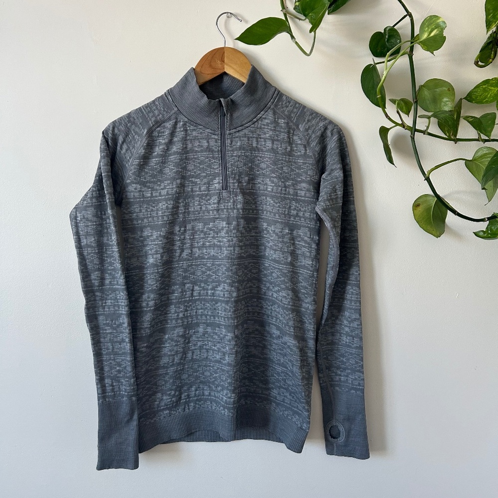 Lululemon Rest Less 1/4 Zip in Heathered Slate